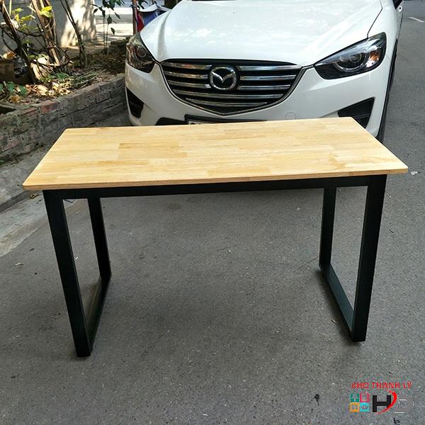 Bàn Chân Sắt Chữ U Mặt Gỗ Cao Su