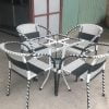 Bộ bàn ghế cafe nhựa giả mây giá rẻ