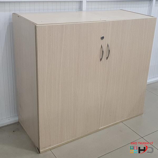 Tủ hồ sơ cũ 2 cánh thấp MDF giá rẻ