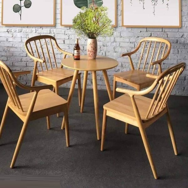 Bộ bàn ghế gỗ tiện cao cấp 4 ghế