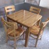 Thanh lý bộ bàn ghế gỗ tự nhiên 4 ghế