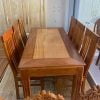 Bộ bàn ăn 6 ghế gỗ tràm thanh lý giá rẻ