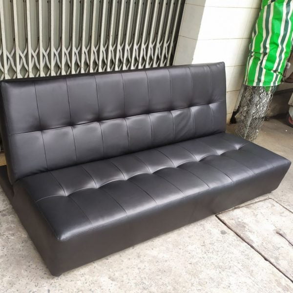 Băng sofa cũ 1m8 bọc da màu đen