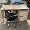 Bàn ghế làm việc cũ kèm cabinet di động