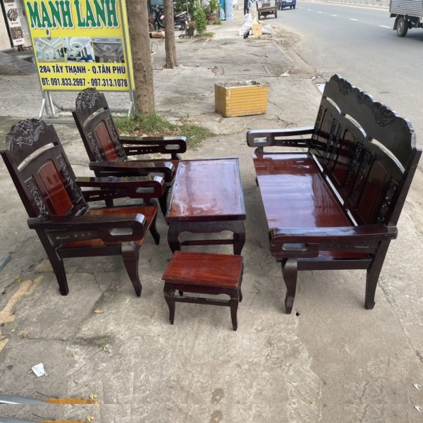 Bộ salon gỗ căm xe cũ giá rẻ