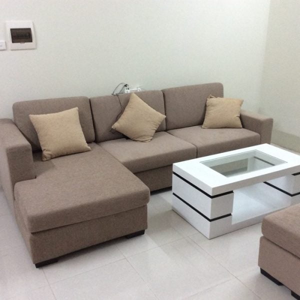 Bộ sofa cũ chữ L bọc nỉ giá rẻ