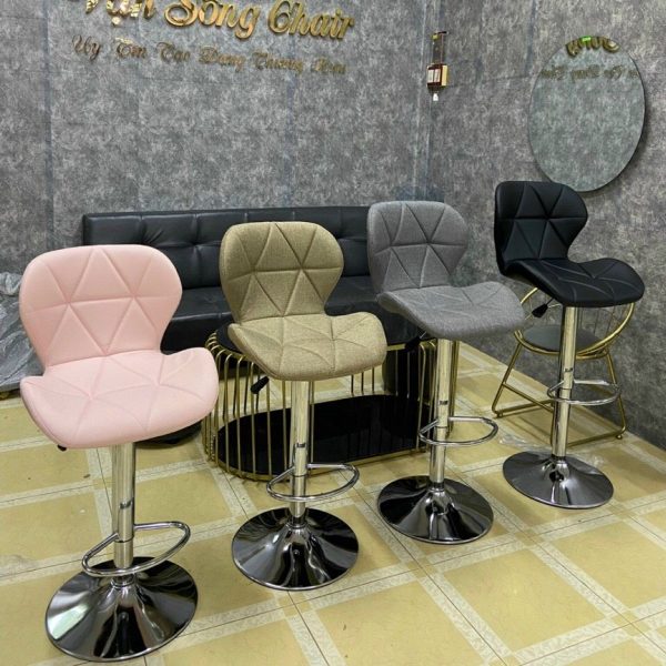 Ghế quầy Bar chân inox có tựa cao cấp