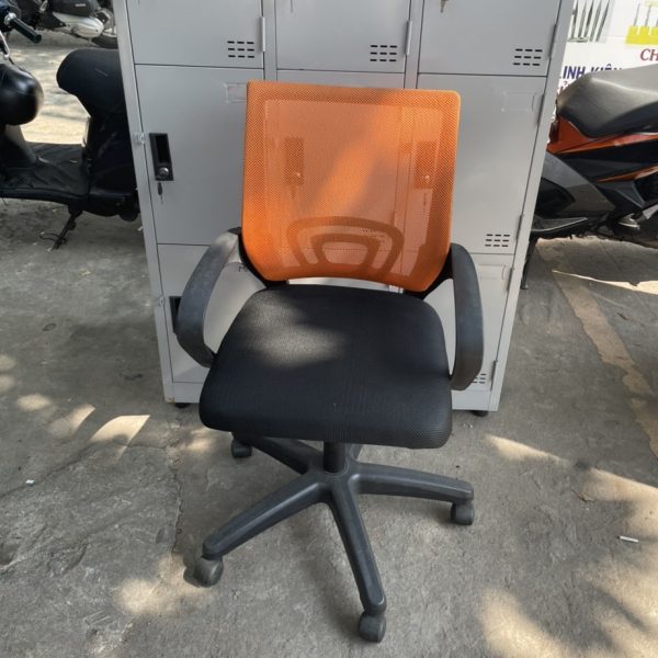 Ghế xoay lưng lưới cũ màu cam hàng loại 1 giá rẻ