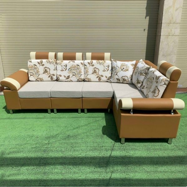 Sofa góc chữ L simili nệm vải giá rẻ