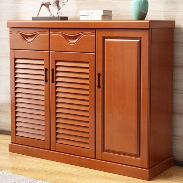 Thanh lý tủ giày gỗ tự nhiên 3 cánh
