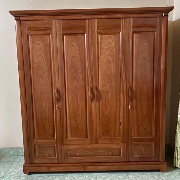 Tủ quần áo 4 cánh gỗ hương thanh lý giá rẻ