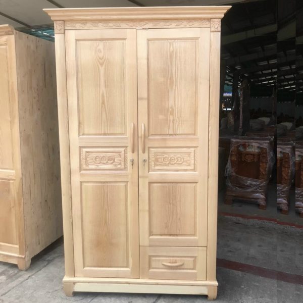 Tủ quần áo gỗ sồi 2 cánh