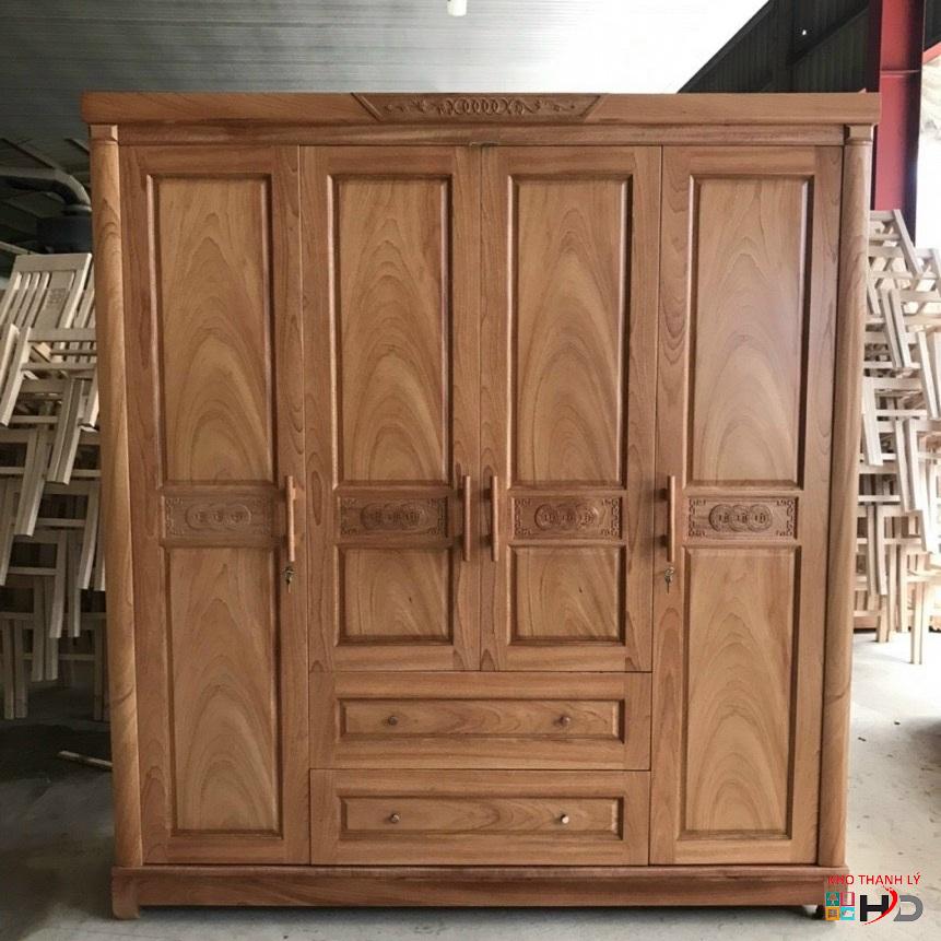 tu quan ao go soi 4 canh