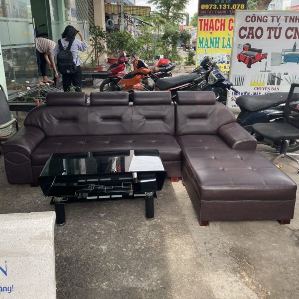 Bộ sofa chữ L bọc da cũ giá rẻ