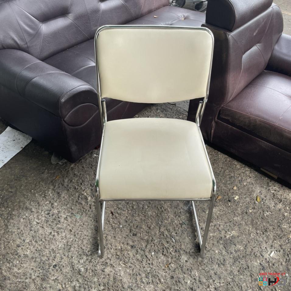 ghe chan quy van phong inox mau kem