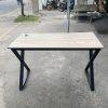 Bàn làm việc chân sắt chữ X cũ vân gỗ