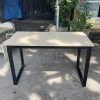 Bàn làm việc chân sắt chữ U cũ vân gỗ