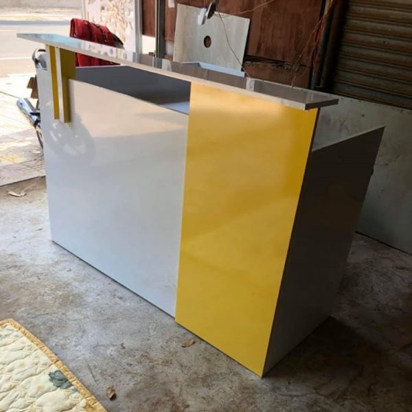 Quầy thu ngân 1m6 trắng vàng giá rẻ