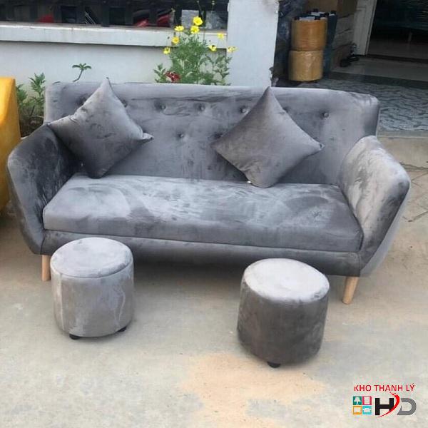 Ghế sofa bọc vải nhung cao cấp thanh lý