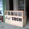 Quầy bar cafe gỗ tự nhiên 1m6 giá rẻ