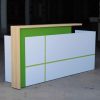 Quầy lễ tân 2m2 trắng vàng xanh