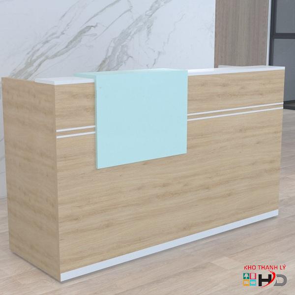 Quầy lễ tân 2m vân gỗ cao cấp giá rẻ