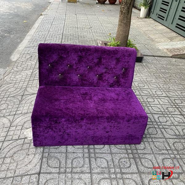 Sofa đôi cũ 1m bọc vải nhung màu tím