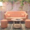 Bộ sofa nhỏ gọn màu cam nhạt thanh lý