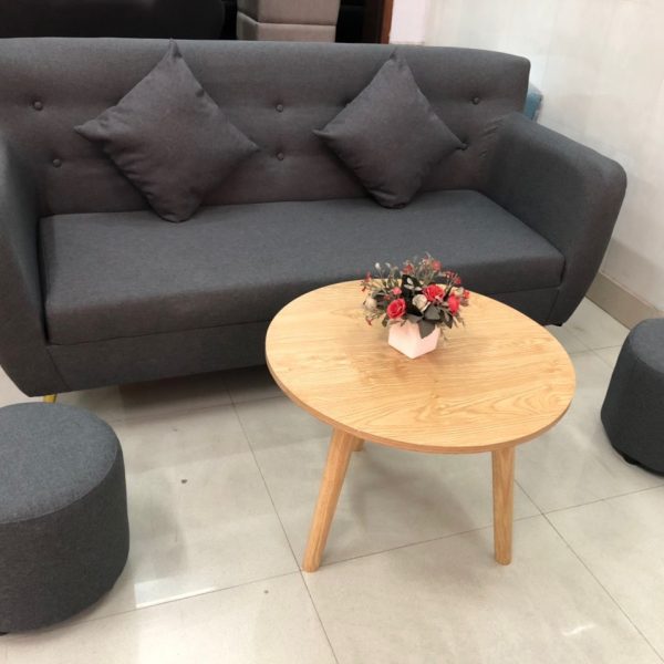 Bộ sofa nhỏ gọn màu xám tro thanh lý