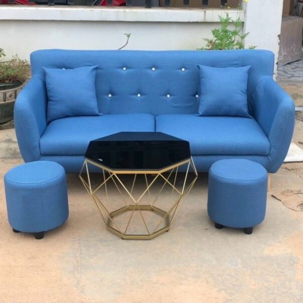 Bộ sofa nhỏ gọn màu xanh thanh lý