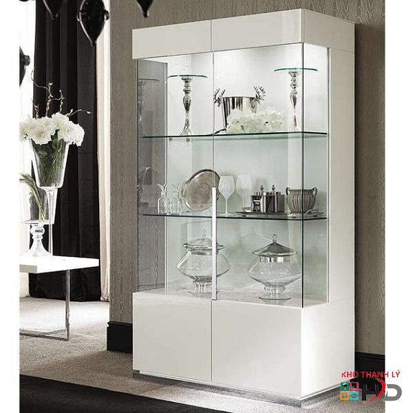 Tủ kính trang trí phòng khách giá rẻ