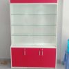 Tủ trưng bày kính cửa lùa 1m2 x 2m trắng hồng