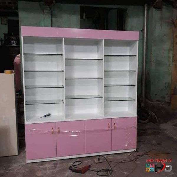 Tủ trưng bày 1m6 x 2m trắng hồng