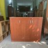 Tủ hồ sơ thấp 3 cánh nâu vân gỗ cũ