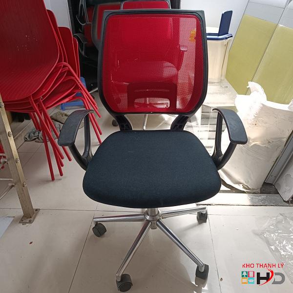 ghe xoay cu lung luoi chan inox cao cap Hình ảnh ghế xoay lưng lưới chân inox cao cấp