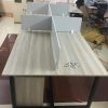 bàn làm việc vách ngăn 4 chỗ chân sắt