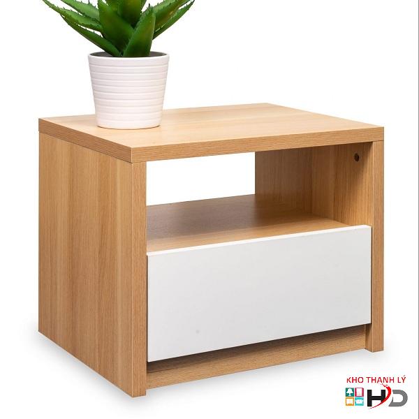 Hộc tủ đầu giường 1 ngăn kéo vàng trắng