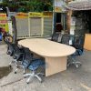 bộ bàn họp oval 2m4