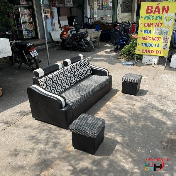 Sofa Xám Bọc Vải 1m8 Thanh Lý
