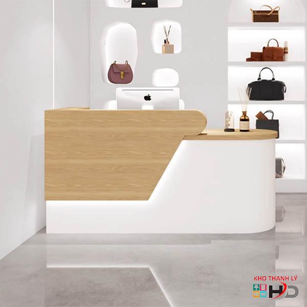 quay thu ngan 1m6 bo cong Quầy thu ngân 1m6 bo cong