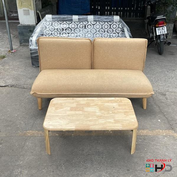 Sofa Nệm Bọc Vải Màu Vàng Thanh Lý
