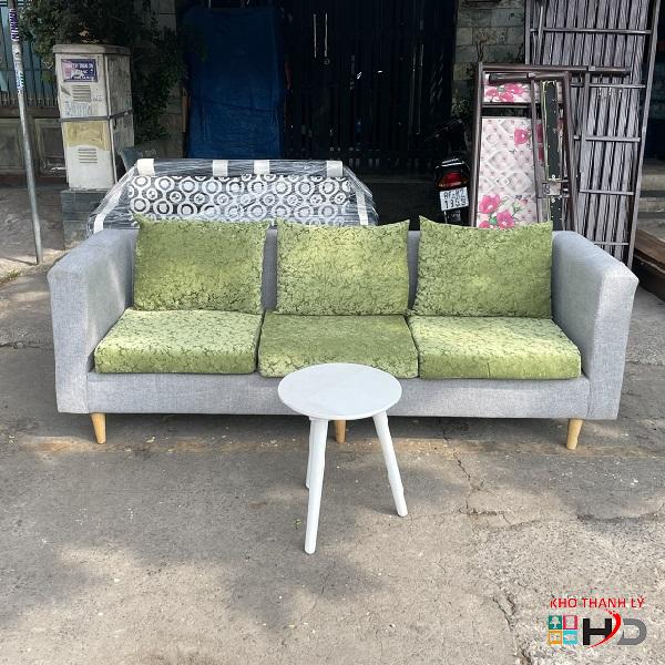 Sofa Nệm Bọc Vải Màu Xanh Thanh Lý