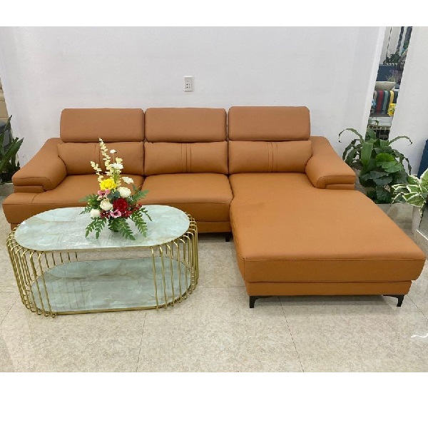 Thanh Lý Sofa Chữ L Màu Vàng Cao Cấp Kèm Bàn