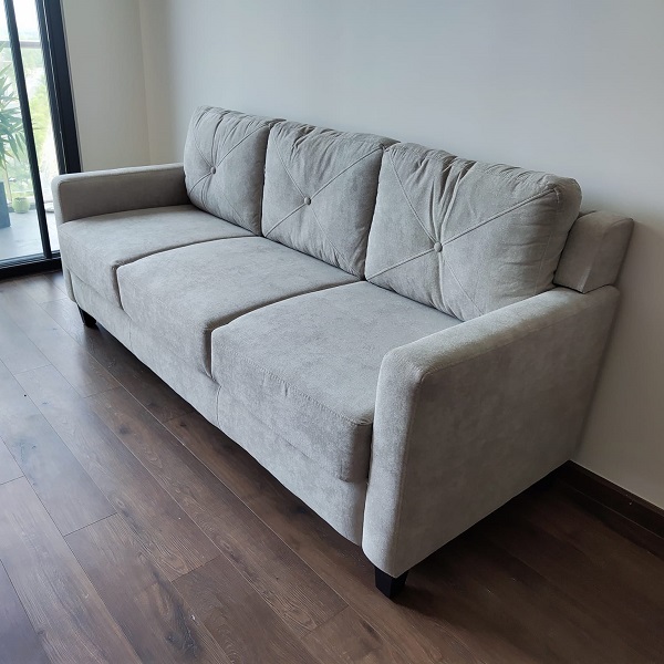 Thanh lý sofa bọc vải màu xám giá rẻ