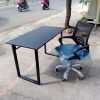 Bộ bàn làm việc chân sắt chữ u mau đen