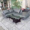 Bộ bàn ghế sofa chữ l bọc da kèm bàn thanh lý