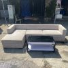 Bộ Bàn Ghế Sofa Chữ L Bọc Màu Kem Thanh Lý