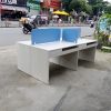 Bàn làm việc 4 chỗ có vách ngăn 2m2