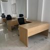 Bàn làm việc chữ l vân gỗ 1m6 x 1m5