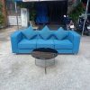 Bộ bàn ghế sofa bọc vải màu xanh thanh lý